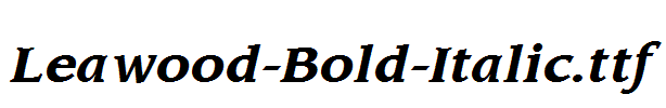 Leawood-Bold-Italic.ttf