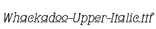 Whackadoo-Upper-Italic.ttf