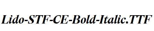 Lido-STF-CE-Bold-Italic.ttf