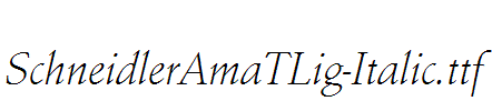 SchneidlerAmaTLig-Italic.ttf