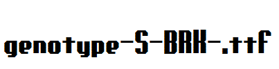 genotype-S-BRK-.ttf