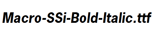 Macro-SSi-Bold-Italic.ttf