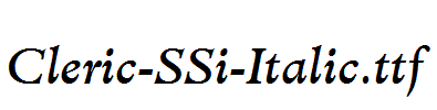 Cleric-SSi-Italic.ttf