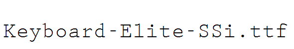 Keyboard-Elite-SSi.ttf