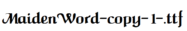 MaidenWord-copy-1-.ttf