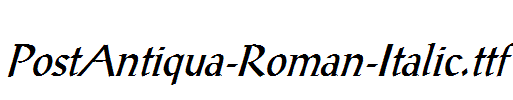 PostAntiqua-Roman-Italic.ttf