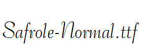 Safrole-Normal.ttf