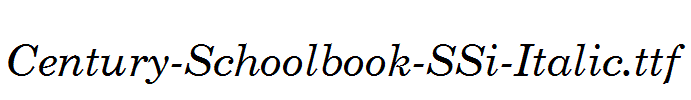 Century-Schoolbook-SSi-Italic.ttf