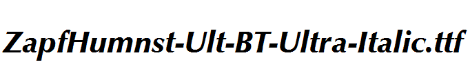 ZapfHumnst-Ult-BT-Ultra-Italic.ttf