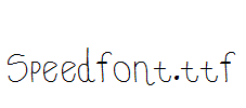 Speedfont.ttf