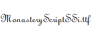 MonasteryScriptSSi.ttf