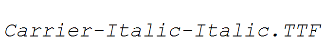 Carrier-Italic-Italic.ttf