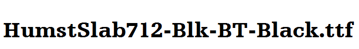 HumstSlab712-Blk-BT-Black.ttf