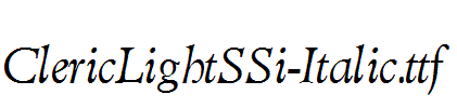 ClericLightSSi-Italic.ttf