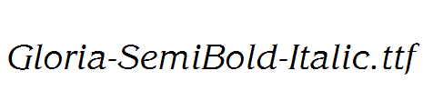 Gloria-SemiBold-Italic.ttf