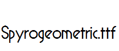 Spyrogeometric.ttf