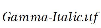 Gamma-Italic.ttf