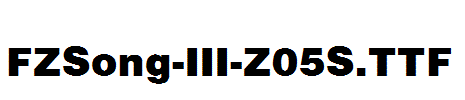 FZSong-III-Z05S.ttf