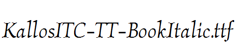 KallosITC-TT-BookItalic.ttf