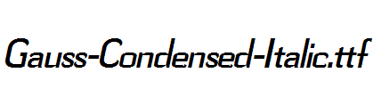 Gauss-Condensed-Italic.ttf