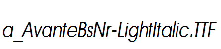 a_AvanteBsNr-LightItalic.ttf