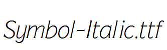 Symbol-Italic.ttf