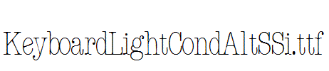 KeyboardLightCondAltSSi.ttf