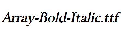 Array-Bold-Italic.ttf