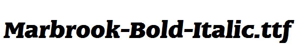 Marbrook-Bold-Italic.ttf