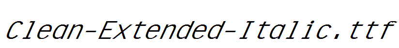 Clean-Extended-Italic.ttf