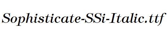 Sophisticate-SSi-Italic.ttf