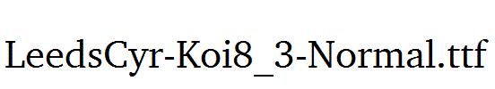 LeedsCyr-Koi8_3-Normal.ttf