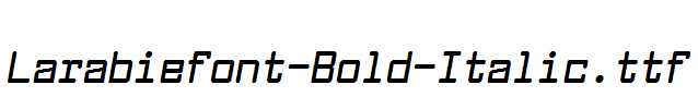 Larabiefont-Bold-Italic.ttf