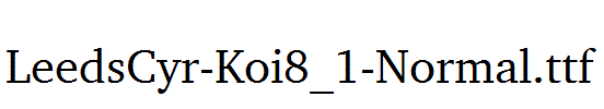 LeedsCyr-Koi8_1-Normal.ttf