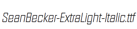 SeanBecker-ExtraLight-Italic.ttf