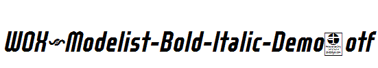 WOX~Modelist-Bold-Italic-Demo.otf