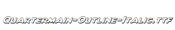 Quartermain-Outline-Italic.ttf