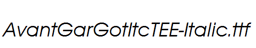 AvantGarGotItcTEE-Italic.ttf