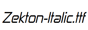 Zekton-Italic.ttf