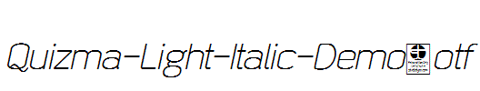 Quizma-Light-Italic-Demo.otf