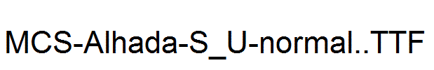 MCS-Alhada-S_U-normal..ttf