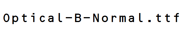 Optical-B-Normal.ttf