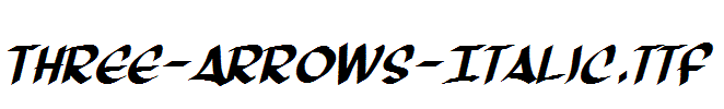 Three-Arrows-Italic.ttf