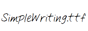 SimpleWriting.ttf