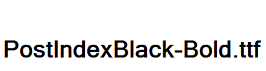 PostIndexBlack-Bold.ttf