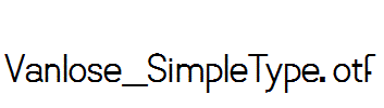 Vanlose_SimpleType.otf