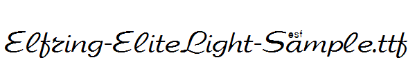 Elfring-EliteLight-Sample.ttf