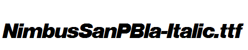 NimbusSanPBla-Italic.ttf