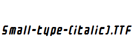 Small-type-(italic).ttf