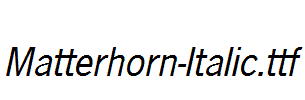 Matterhorn-Italic.ttf